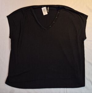 NWT Torrid Women's Black V-Neck Sleep Shirt Size 2X 18-20